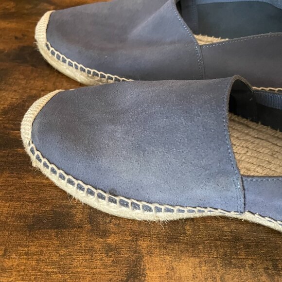 Crosby Square Blue Suede Leather slip on mens espadrille size 9 main image 4